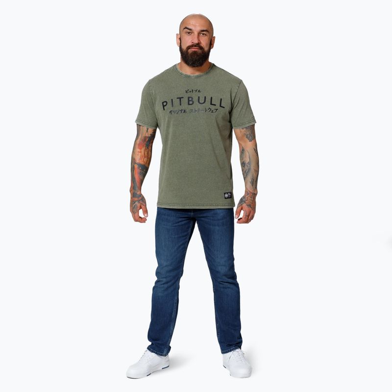 Tricou pentru bărbați Pitbull West Coast Bravery olive 2