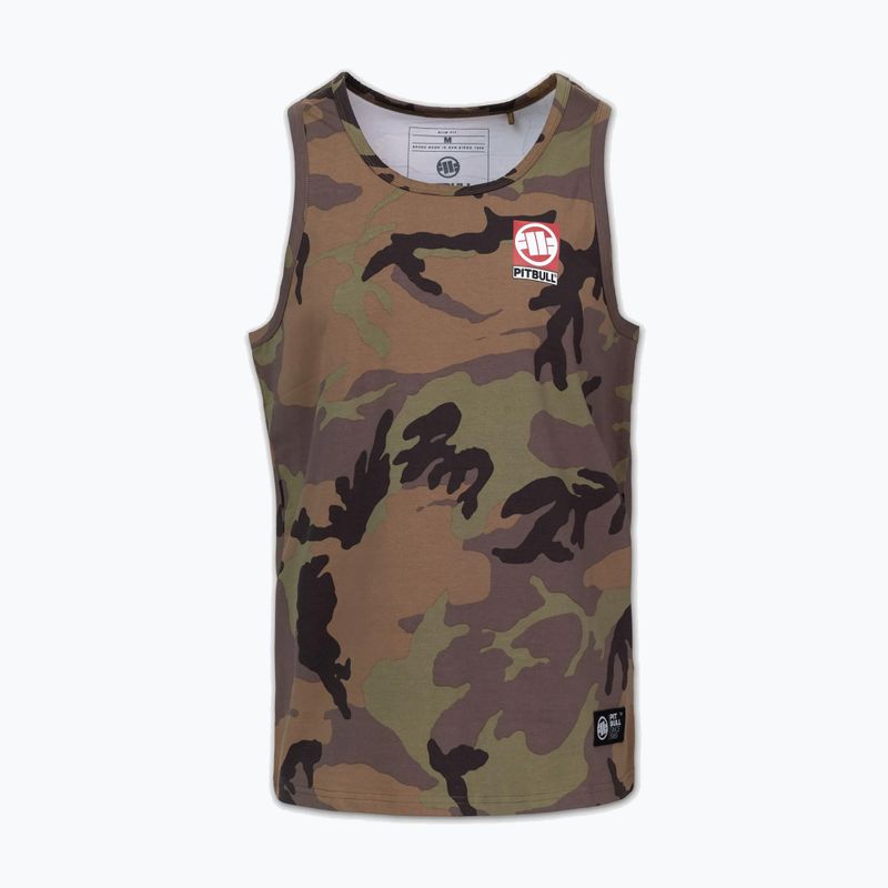 Tricou pentru bărbați Pitbull Small Hilltop Tank Top woodland camo 4