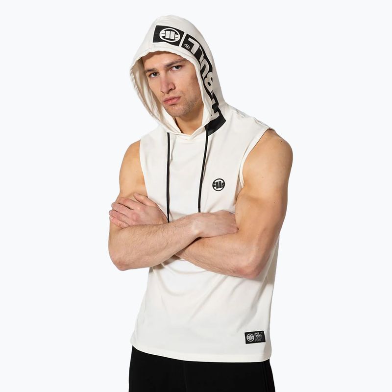 Tank top pentru bărbați  Pitbull Mercado Hilltop Hooded Sleeveless white 5