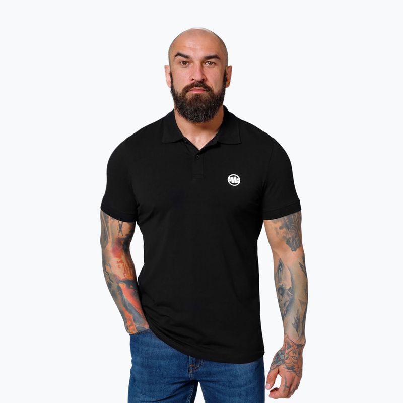 Tricou polo pentru bărbați Pitbull West Coast Polo Jersey Small Logo black 2