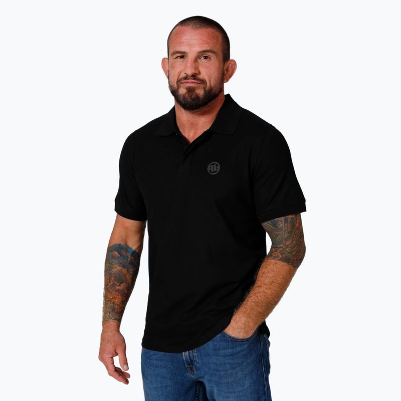 Tricou polo Pitbull West Coast pentru bărbați Rockey negru