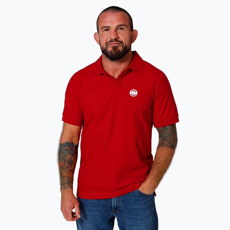 Tricou polo Pitbull West Coast pentru bărbați Rockey roșu