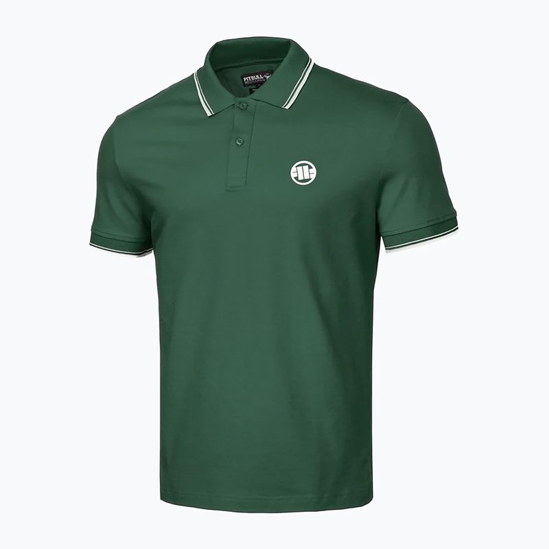 Tricou polo pentru bărbați Pitbull Polo Pique Stripes Regular jade green 3