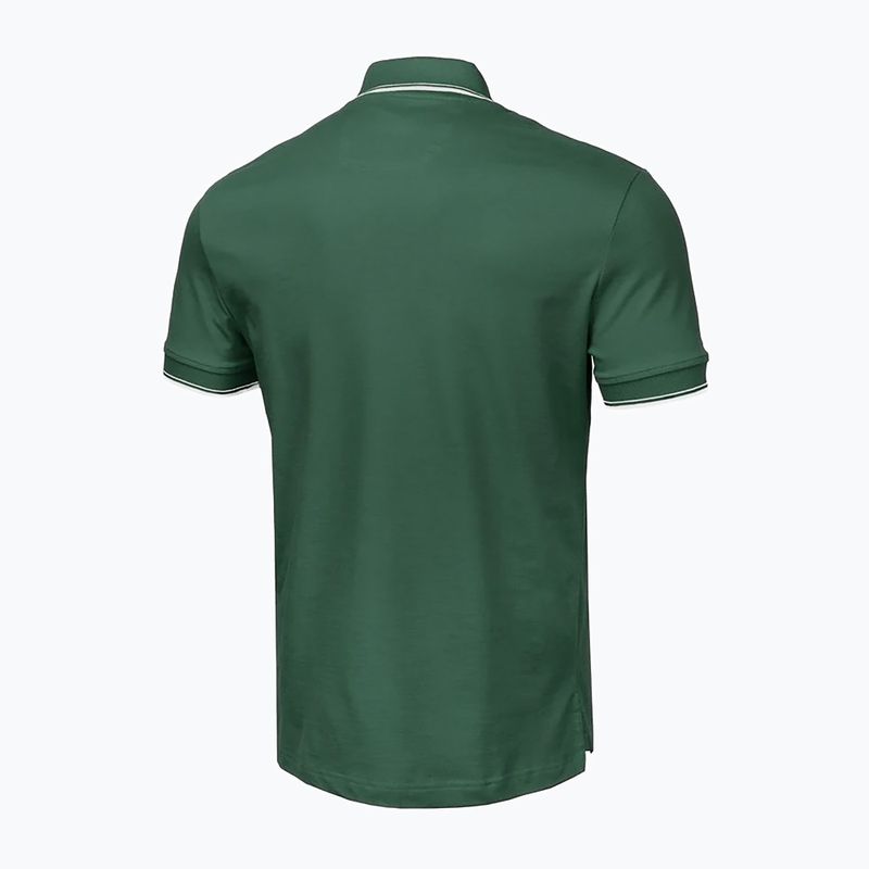 Tricou polo pentru bărbați Pitbull Polo Pique Stripes Regular jade green 4
