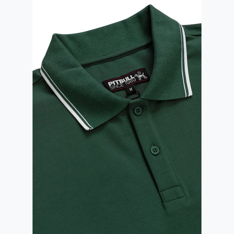 Tricou polo pentru bărbați Pitbull Polo Pique Stripes Regular jade green 5