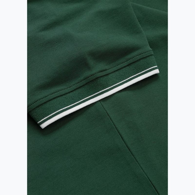 Tricou polo pentru bărbați Pitbull Polo Pique Stripes Regular jade green 7