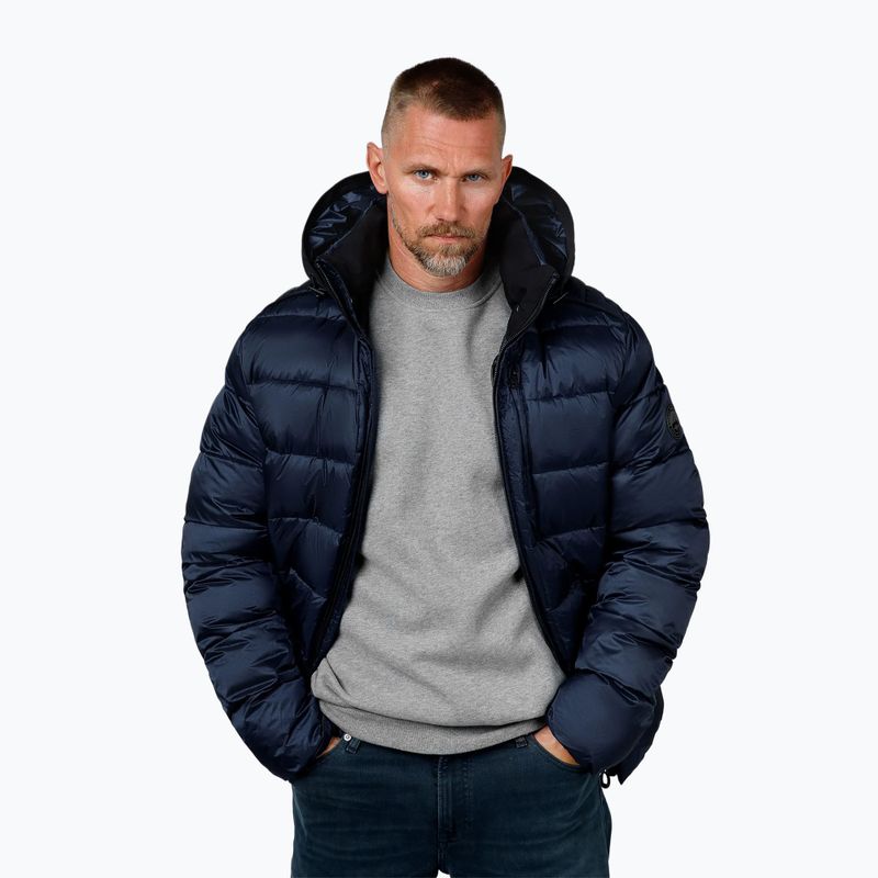 Geacă de iarnă pentru bărbați Pitbull Barles Ribstop Padded Hooded dark navy 4