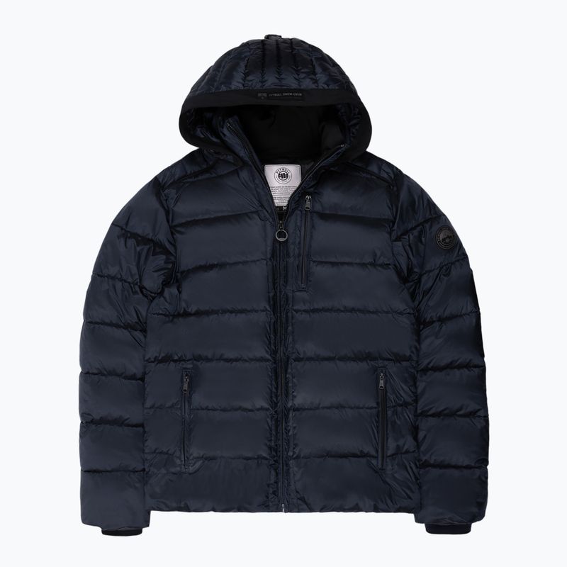 Geacă de iarnă pentru bărbați Pitbull Barles Ribstop Padded Hooded dark navy