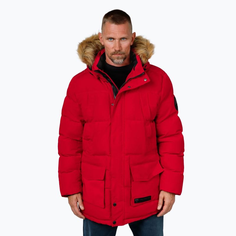 Geacă pentru bărbați Pitbull Forest Hooded Parka red