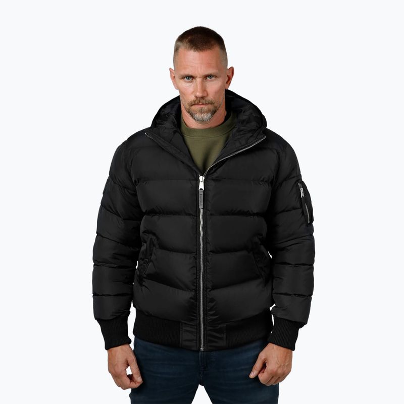 Geacă de iarnă pentru bărbați Pitbull Gopher Quilted Hooded black 3