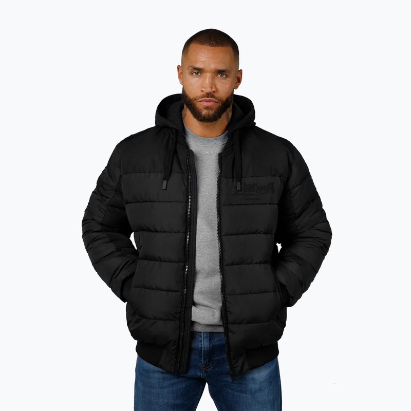 Geacă pentru bărbați Pitbull Hidden Quilted Hooded black/black