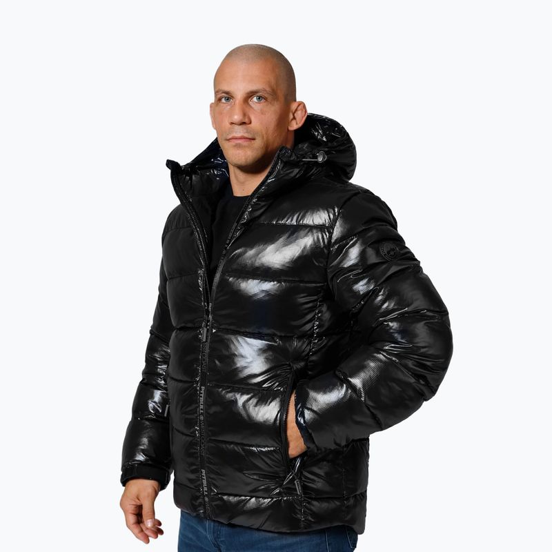 Geacă de iarnă pentru bărbați Pitbull Pepperwood Ribstop Padded Hooded black