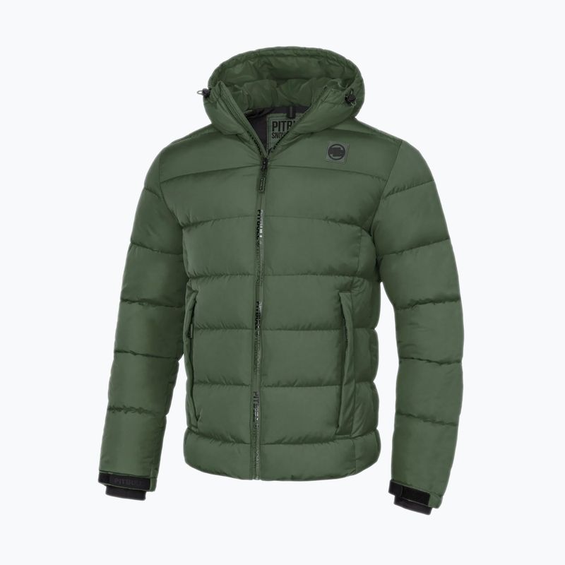 Pitbull West Coast sacou de iarnă pentru bărbați Airway 5 Padded Hooded olive