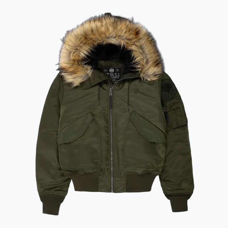 Geacă de iarnă pentru bărbați Pitbull Harvest Hooded Bomber olive 4