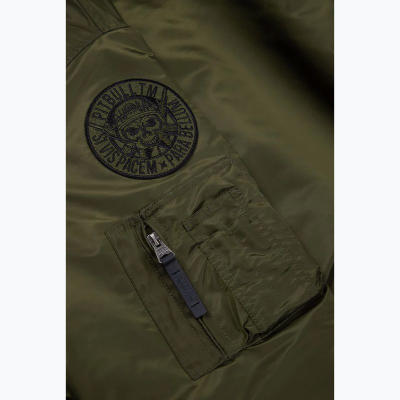 Geacă de iarnă pentru bărbați Pitbull Harvest Hooded Bomber olive 11