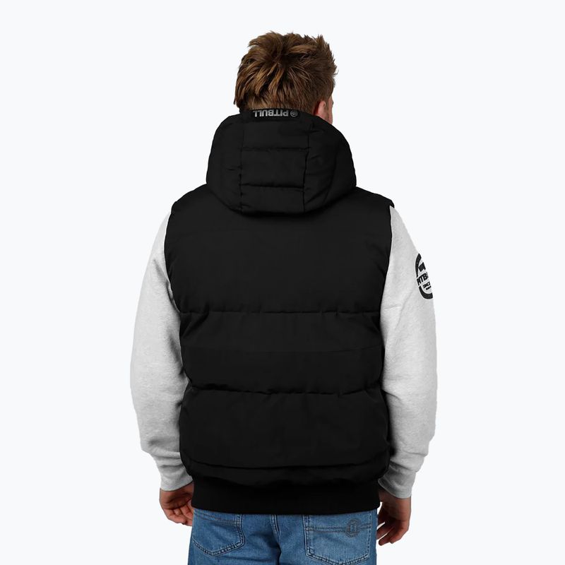 Vestă pentru bărbați Pitbull Patton Quilted Hooded black 3