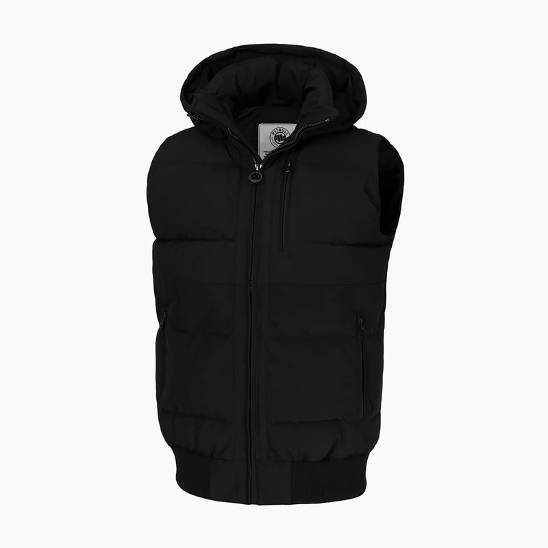 Vestă pentru bărbați Pitbull Patton Quilted Hooded black 5