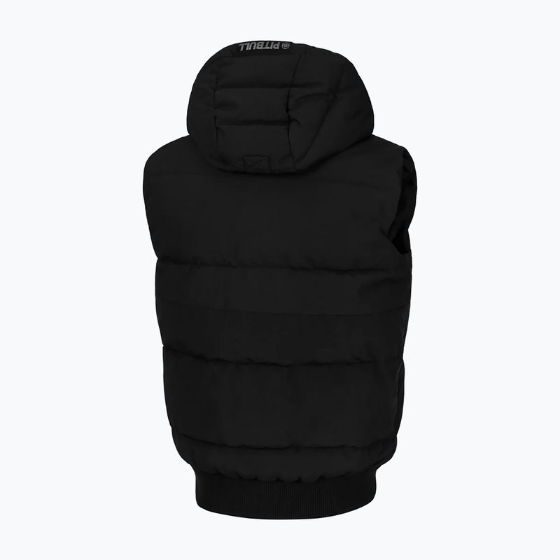 Vestă pentru bărbați Pitbull Patton Quilted Hooded black 7