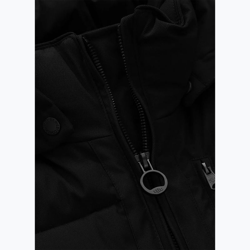 Vestă pentru bărbați Pitbull Patton Quilted Hooded black 8