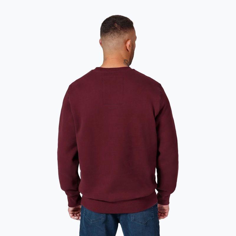 Bluză pentru bărbați Pitbull Small Logo Crewneck burgundy 3