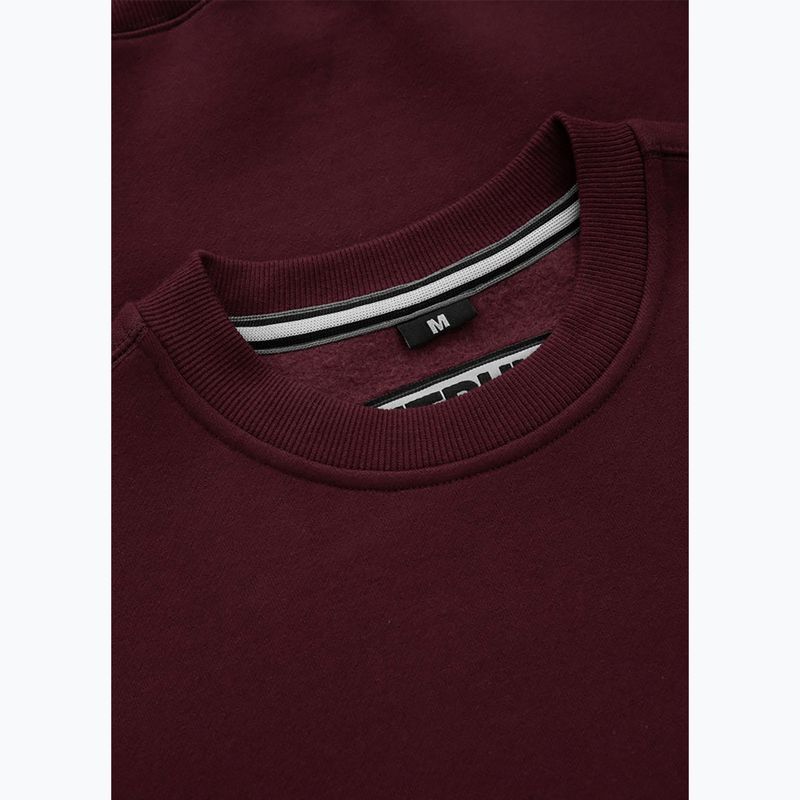 Bluză pentru bărbați Pitbull Small Logo Crewneck burgundy 3