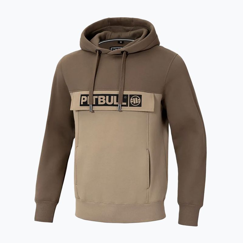 Bluză pentru bărbați Pitbull Hilltop 2 Hooded brown/pale sand 5