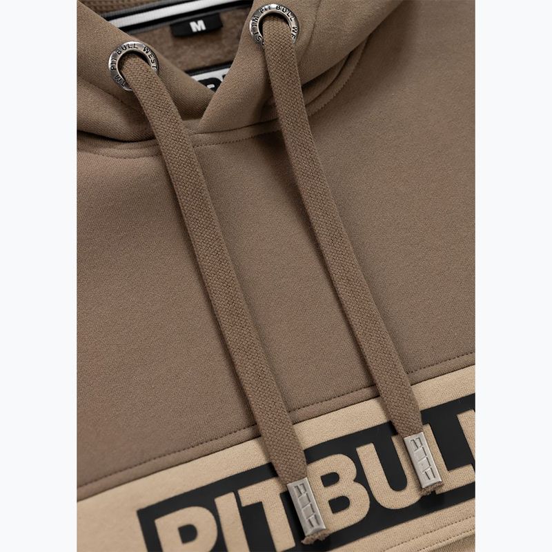 Bluză pentru bărbați Pitbull Hilltop 2 Hooded brown/pale sand 7