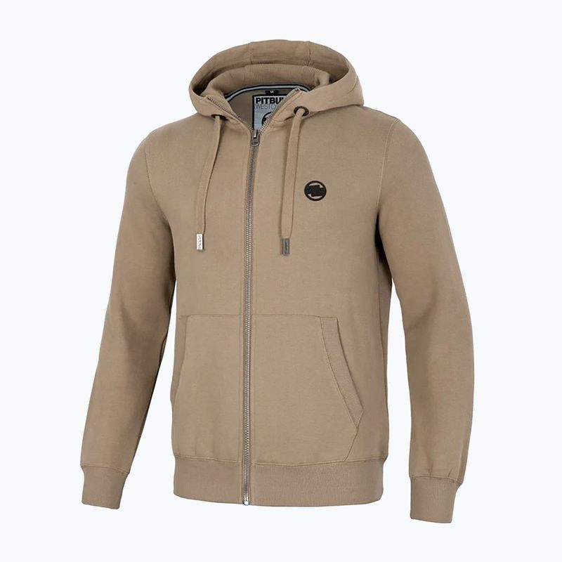 Bluză pentru bărbați Pitbull Small Logo Hooded Zip pale sand