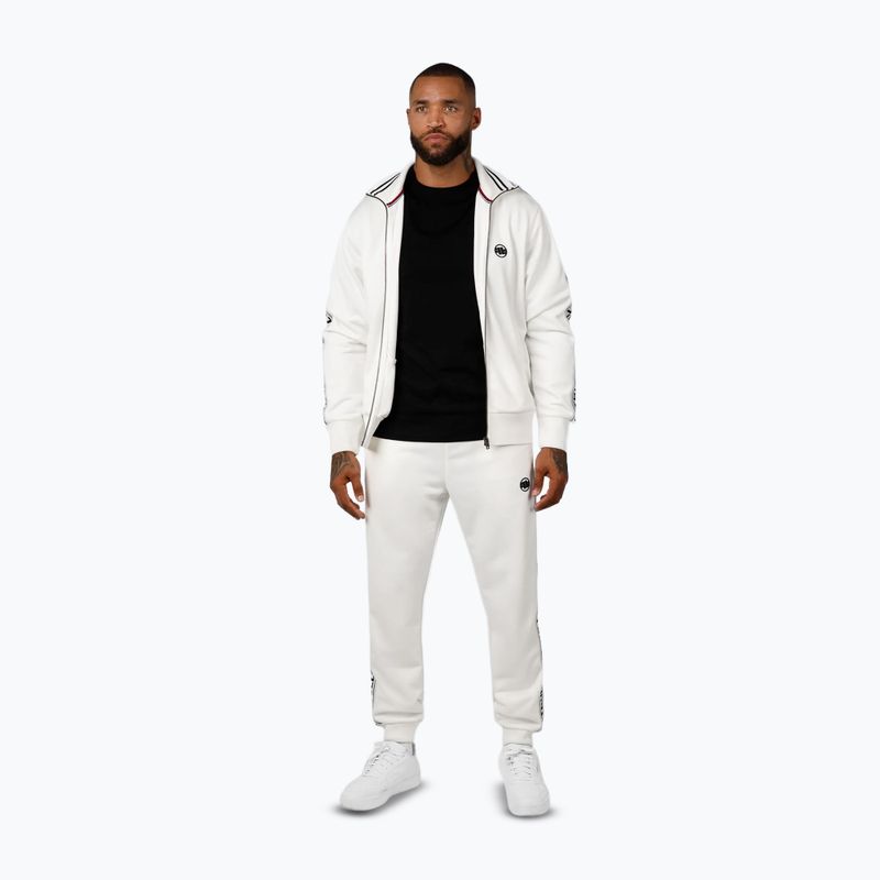 Bluză pentru bărbați Pitbull Trackjacket Tape Logo Terry Group off white 2