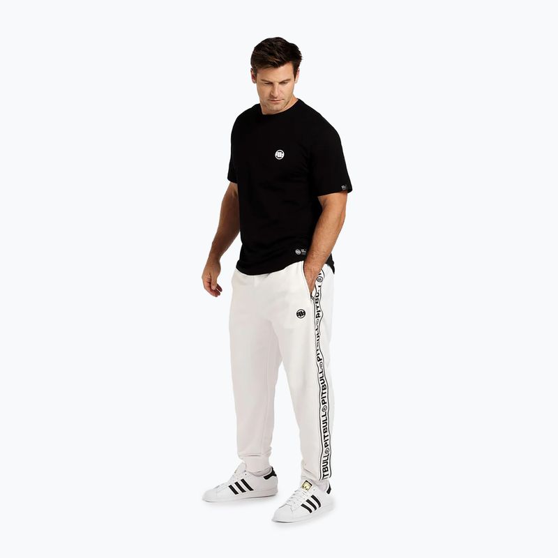 Pantaloni pentru bărbați Pitbull Trackpants Tape Logo Terry Group off white 2