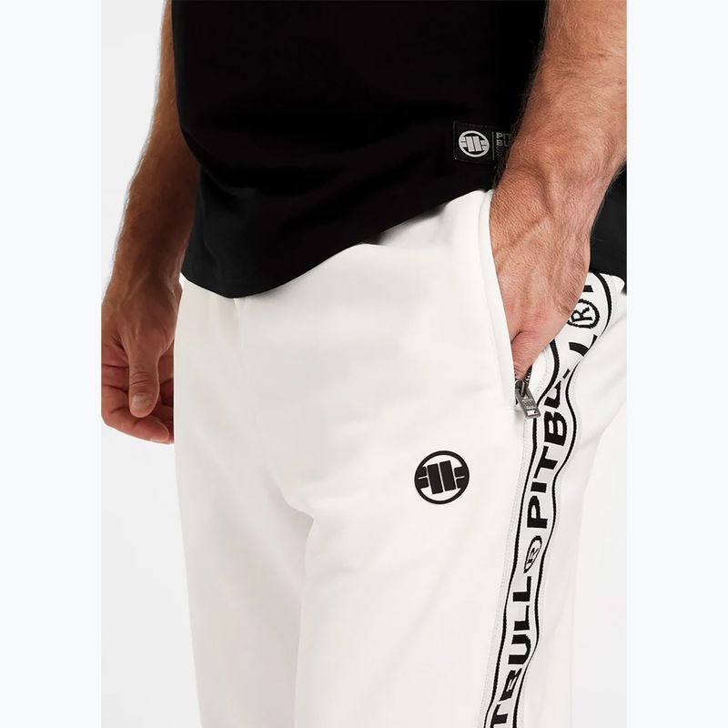 Pantaloni pentru bărbați Pitbull Trackpants Tape Logo Terry Group off white 4