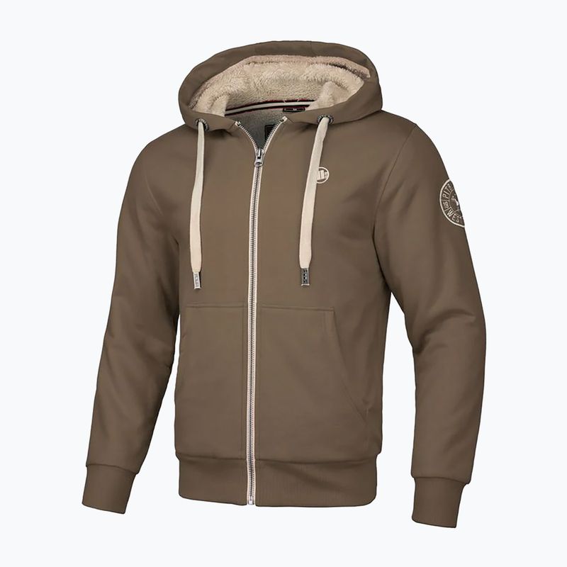 Bluză pentru bărbați Pitbull Zip Sherpa 2 Ruffin Hooded brown 5