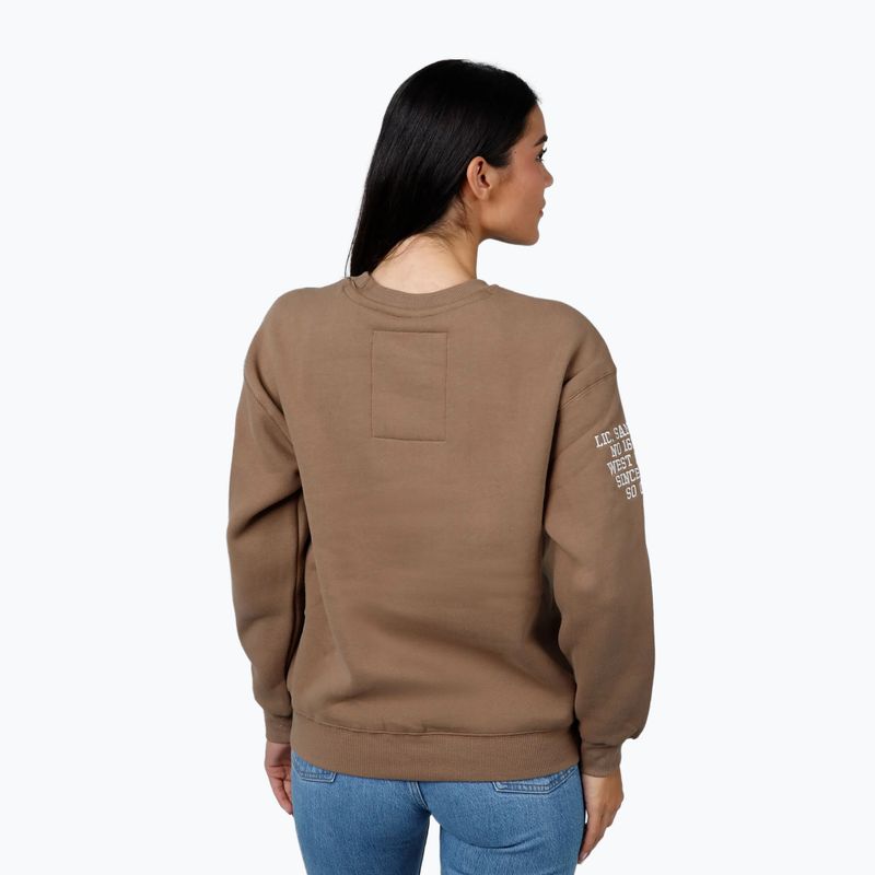 Hanorac pentru femei Pitbull Tyrian Crewneck coyote brown 3
