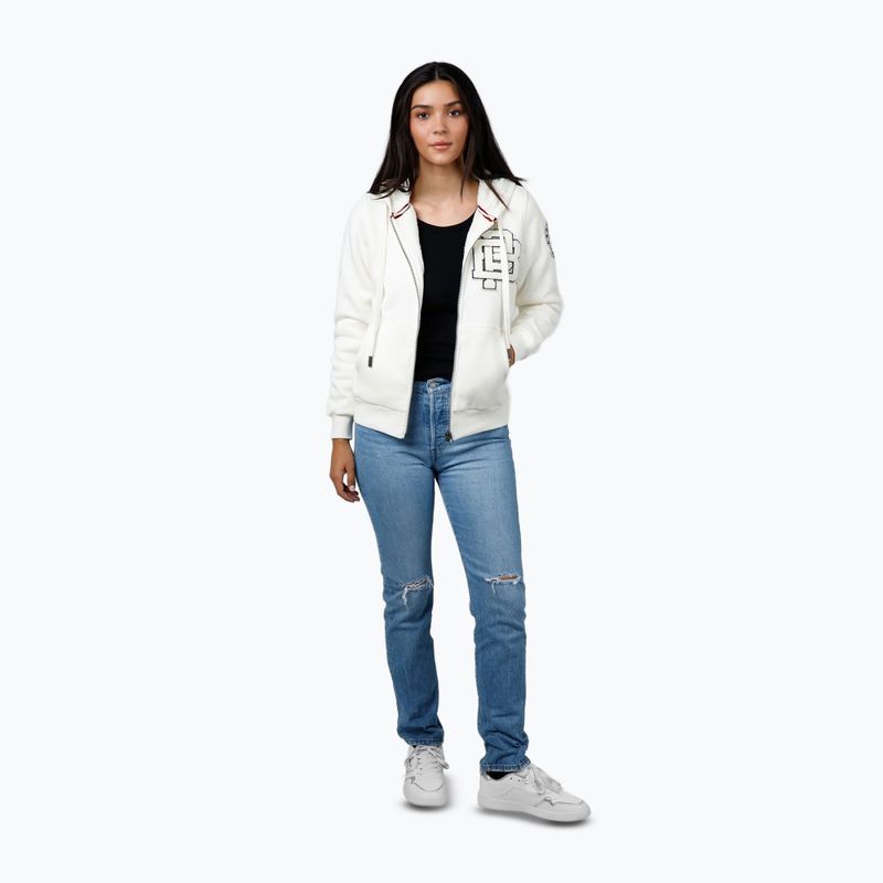 Hanorac pentru femei Pitbull Sherpa Ruffina Hooded Zip off white 2