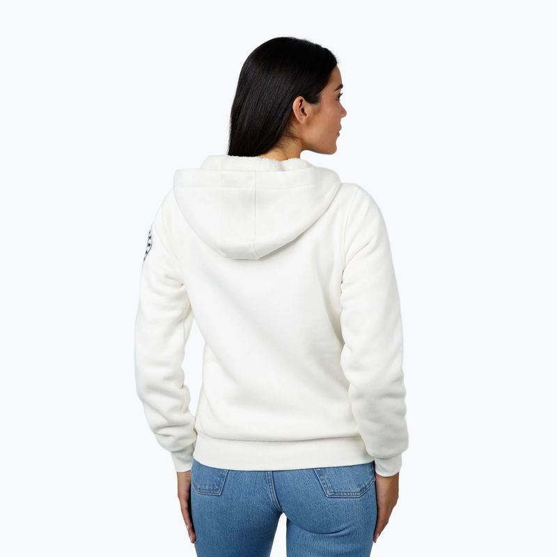 Hanorac pentru femei Pitbull Sherpa Ruffina Hooded Zip off white 3