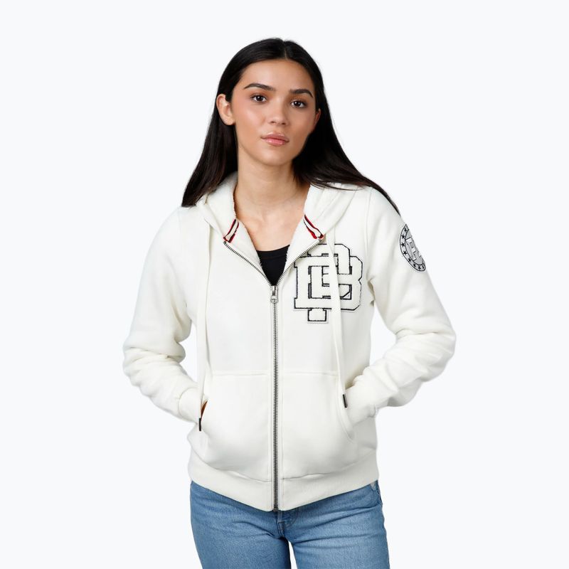 Hanorac pentru femei Pitbull Sherpa Ruffina Hooded Zip off white 4