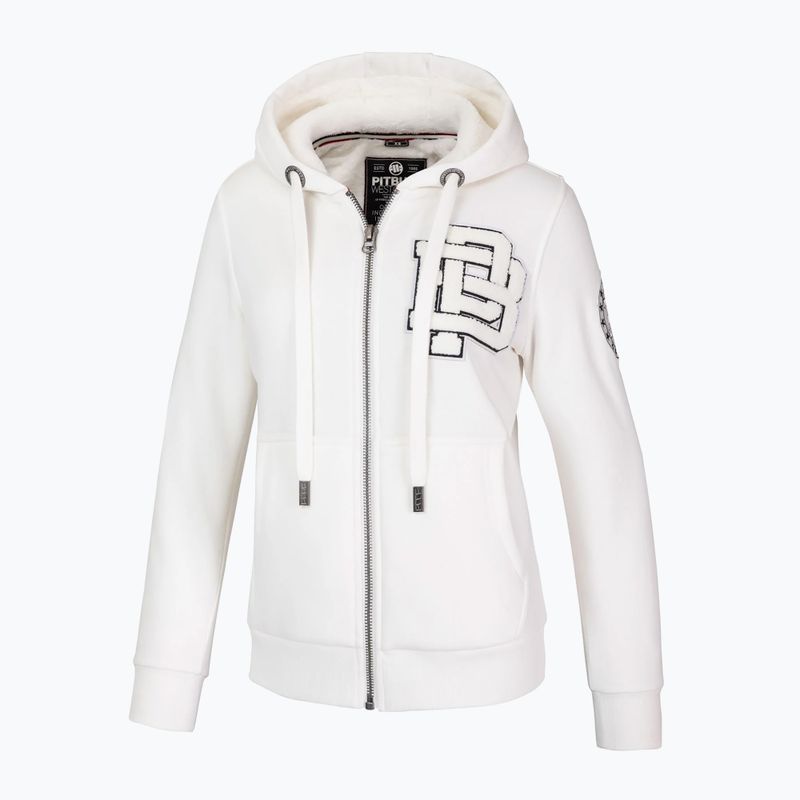 Hanorac pentru femei Pitbull Sherpa Ruffina Hooded Zip off white