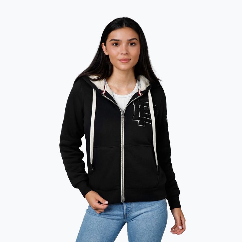 Hanorac pentru femei Pitbull Sherpa Ruffina Hooded Zip black