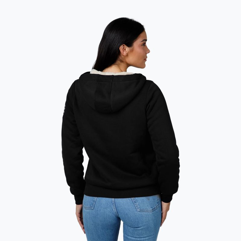 Hanorac pentru femei Pitbull Sherpa Ruffina Hooded Zip black 2