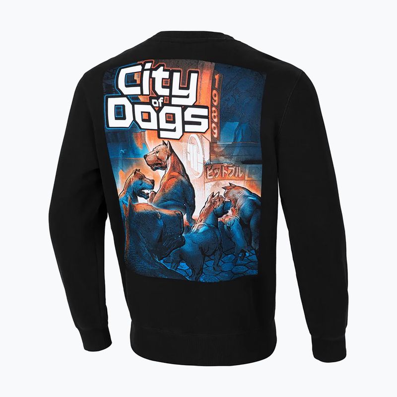 Bărbați Pitbull West Coast Crewneck City Of Dogs hanorac negru 2