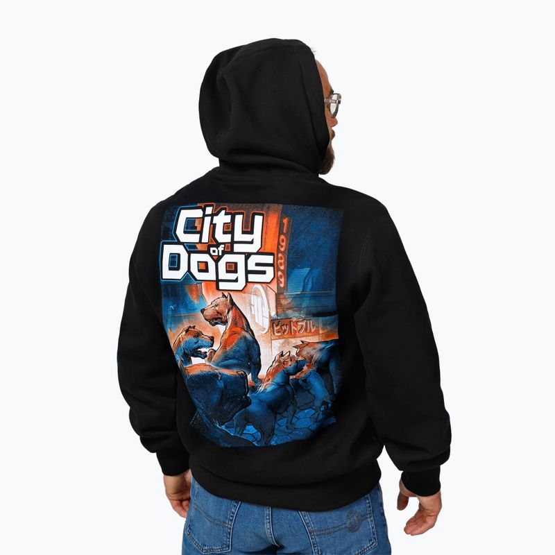 Hanorac pentru bărbați  Pitbull Hooded City Of Dogs black 3