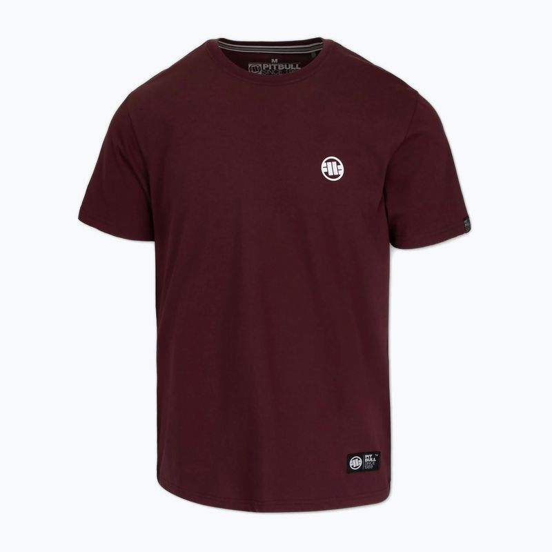 Tricou pentru bărbați Pitbull Small Logo dark burgundy 4