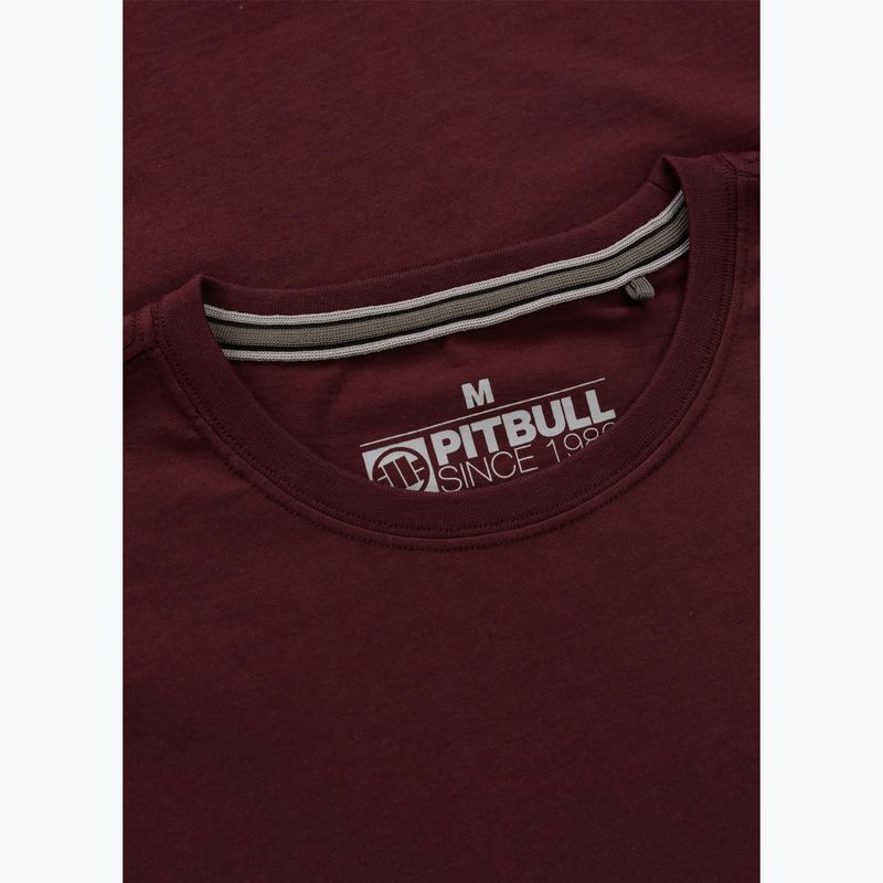 Tricou pentru bărbați Pitbull Small Logo dark burgundy 6