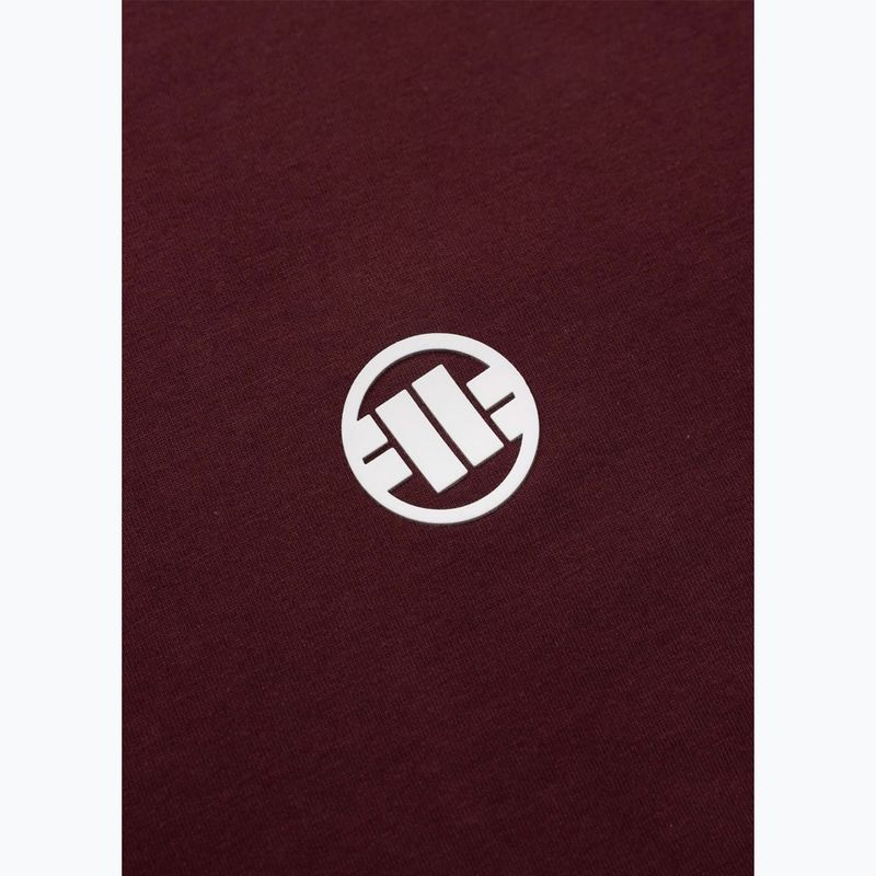 Tricou pentru bărbați Pitbull Small Logo dark burgundy 7