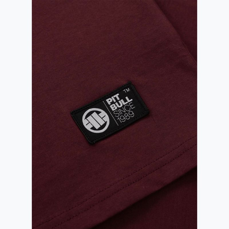 Tricou pentru bărbați Pitbull Small Logo dark burgundy 9