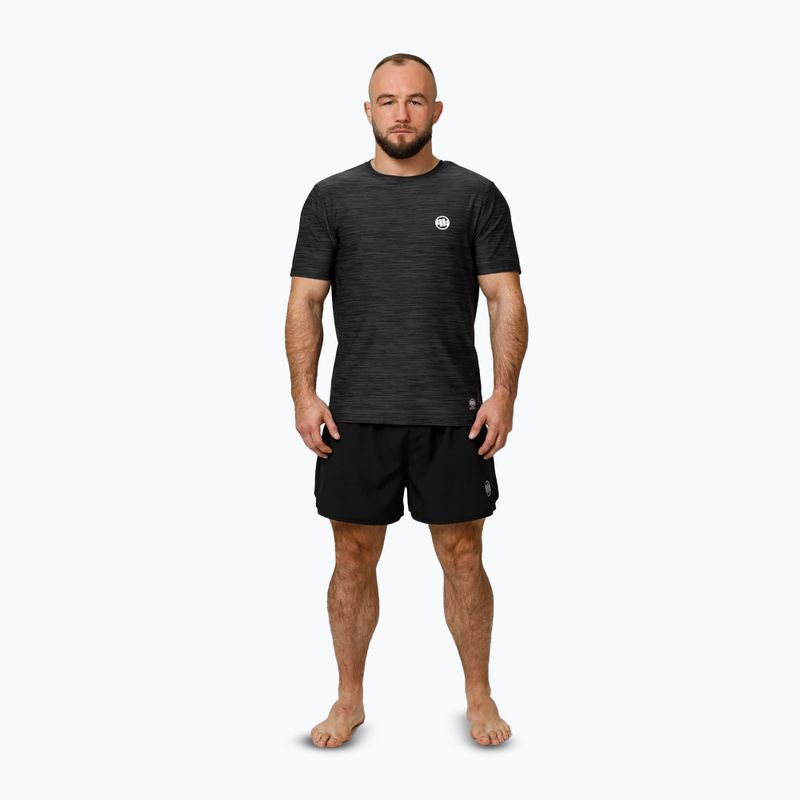 Tricou pentru bărbați Pitbull Small Logo Casual Sport black melange 2