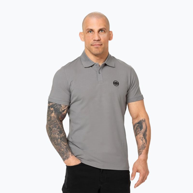 Tricou polo pentru bărbați Pitbull Polo Jersey Small Logo grey