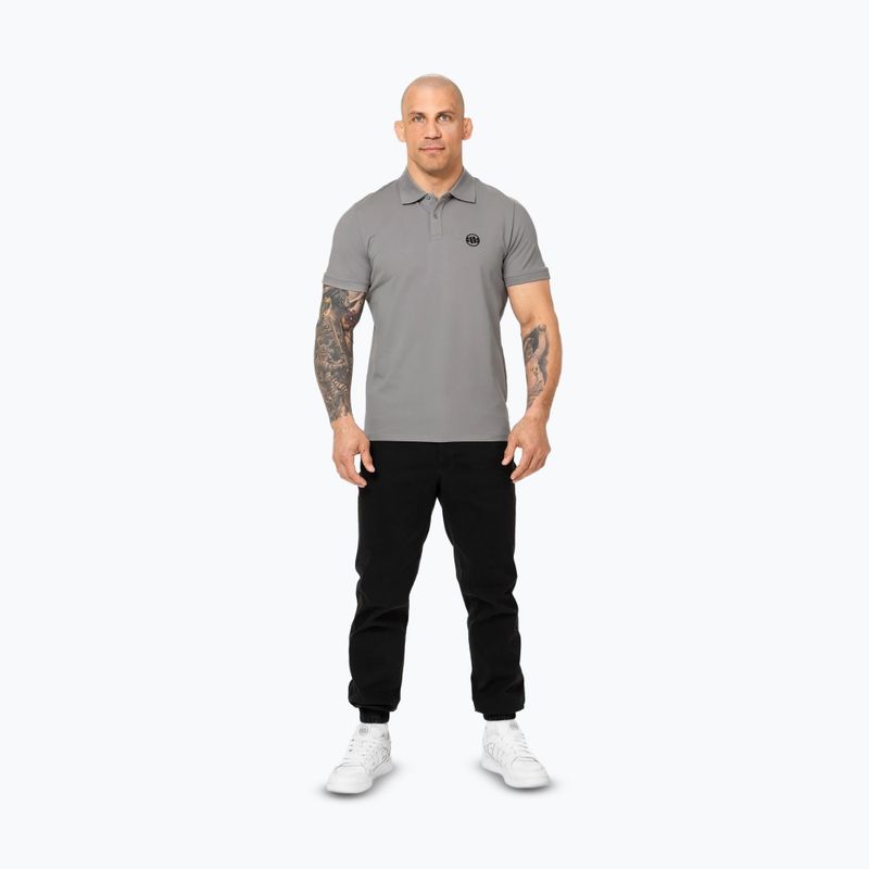 Tricou polo pentru bărbați Pitbull Polo Jersey Small Logo grey 2