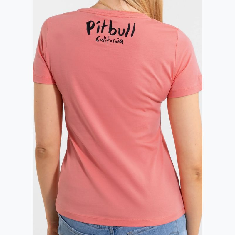 Tricou pentru femei Pitbull Watercolor coral 5