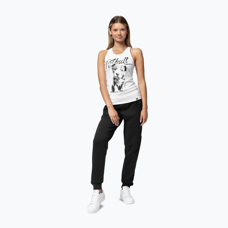 Tank top pentru femei Pitbull Puppy white 2
